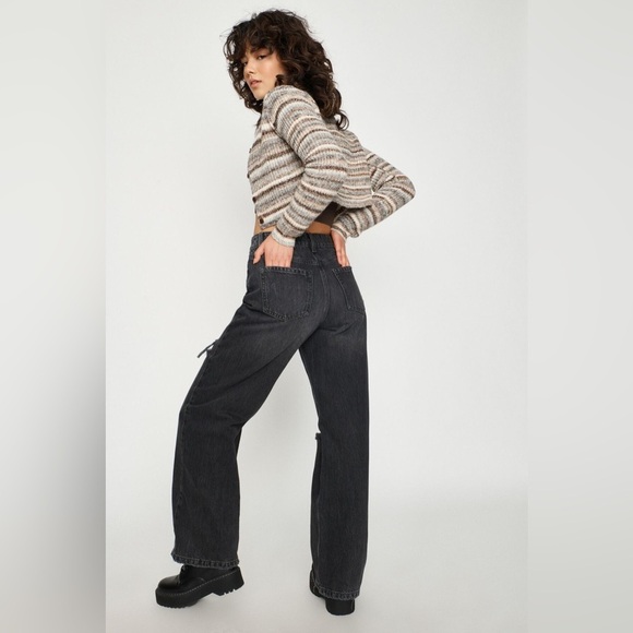 Garage Street Wide Leg Jean - Black Destructed size 00 - Picture 3 of 13